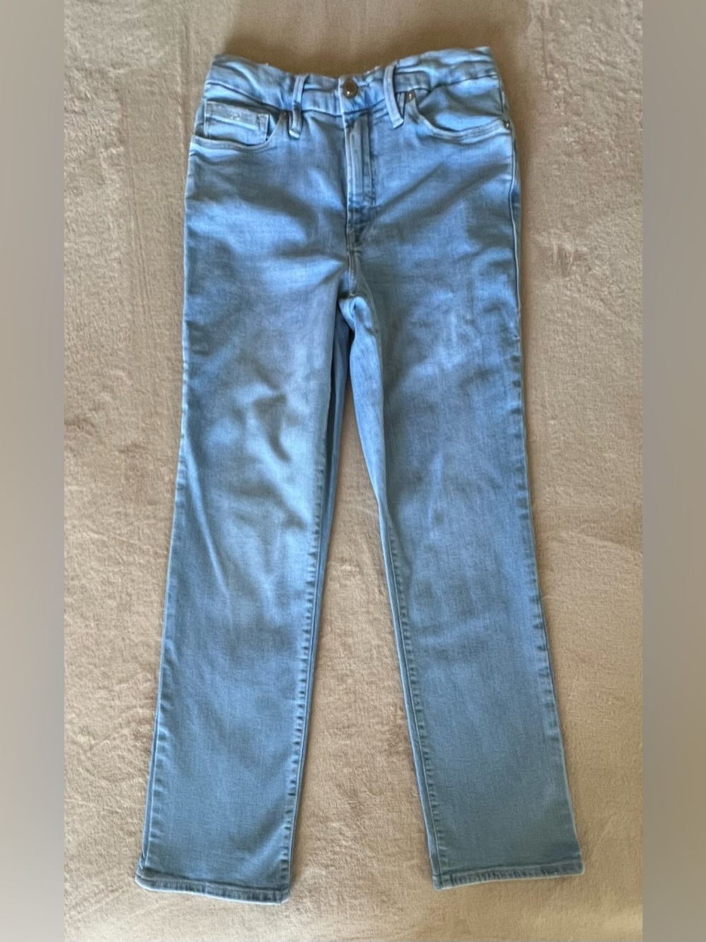 Good American Light Blue Straight Leg Denim Jeans